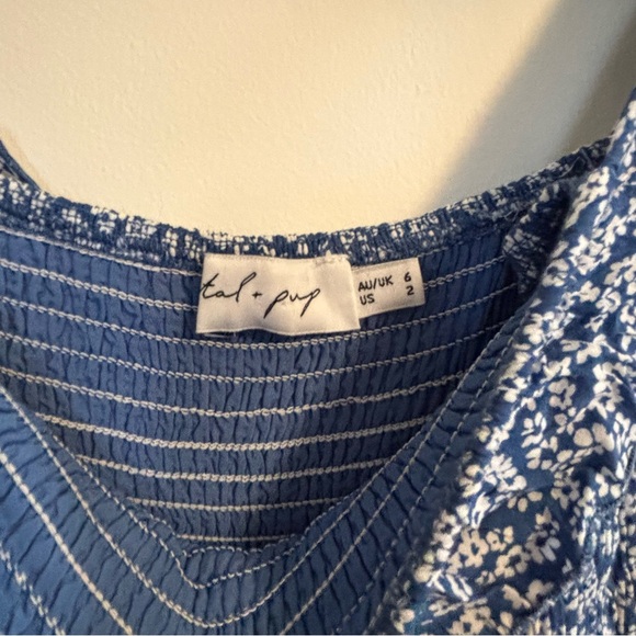 Petal & Pup Blue Floral Ruffle Maxi Dress - Picture 5 of 6